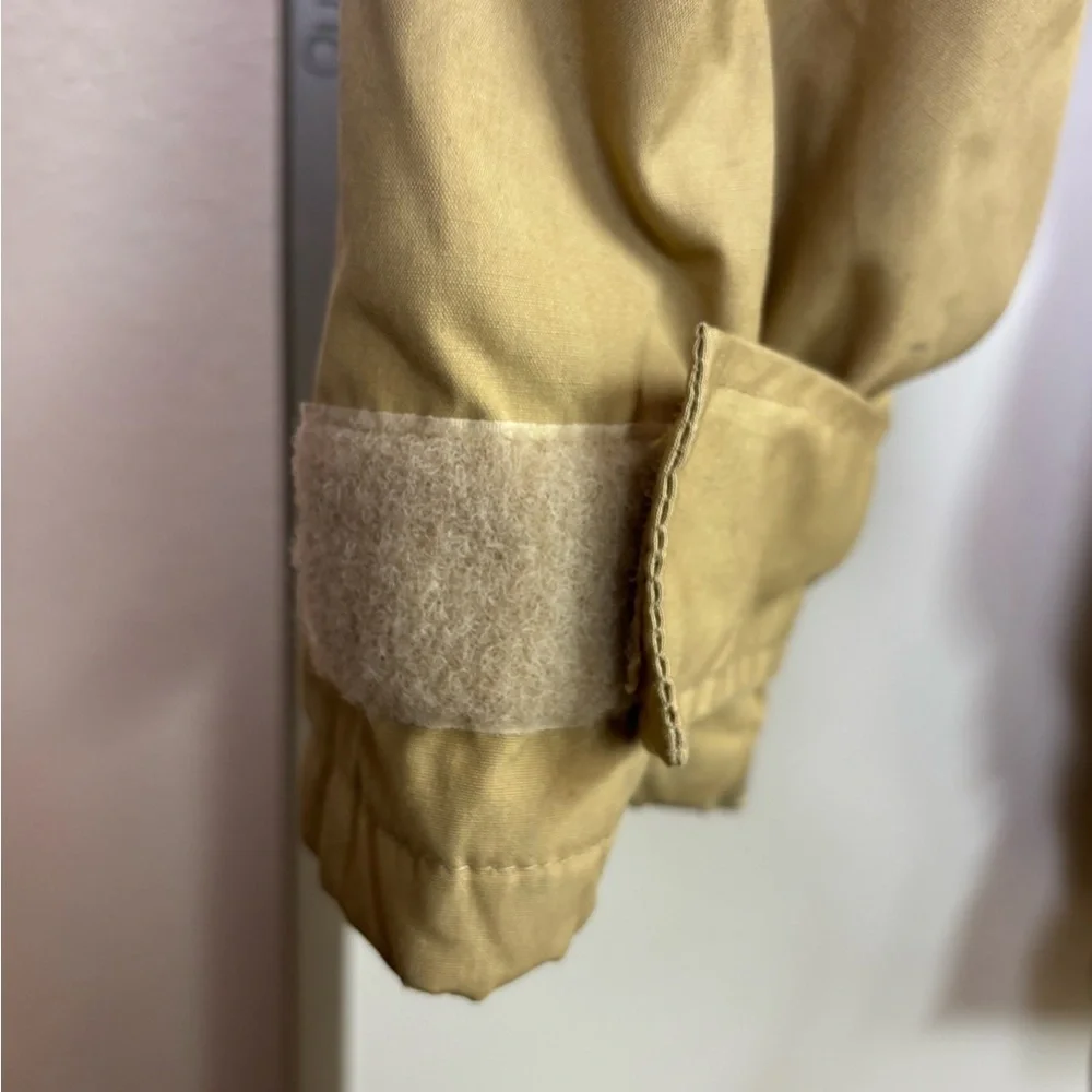 Vintage 70s 80s The North Face Down Parka Jacket XL Made in USA Tan Blue